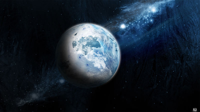 Illustration for article titled These Wallpapers of Icy Planets Are Perfect for Winter Escapism